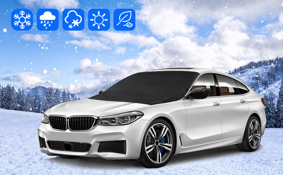 XXL Frontscheibenabdeckung für Auto mit Magnet Halterung Winter/Sommer