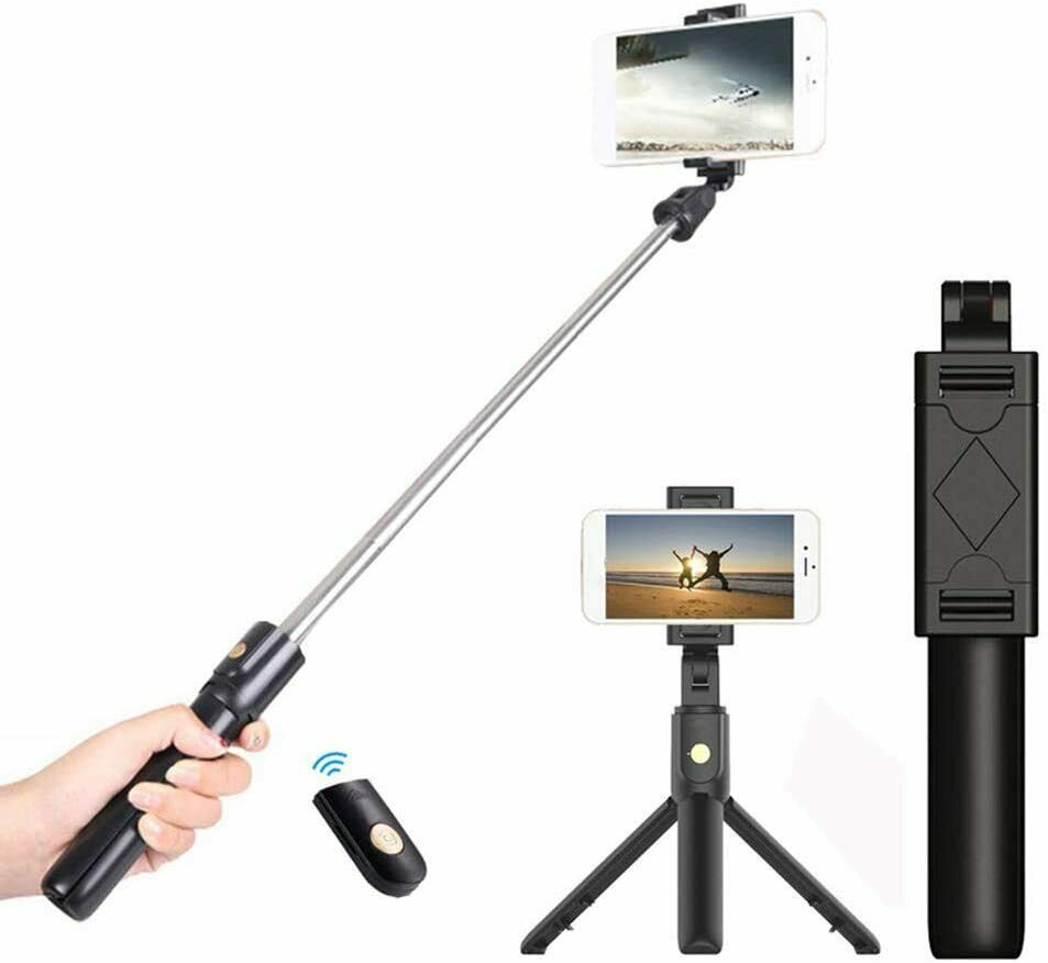 Smartphone Selfie Stick Handy Bluetooth Stativ 3 in1 Tripod Selfie Selfie-Stange - AbisZHandel