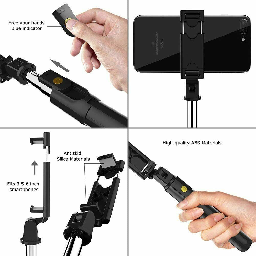 Smartphone Selfie Stick Handy Bluetooth Stativ 3 in1 Tripod Selfie Selfie-Stange - AbisZHandel