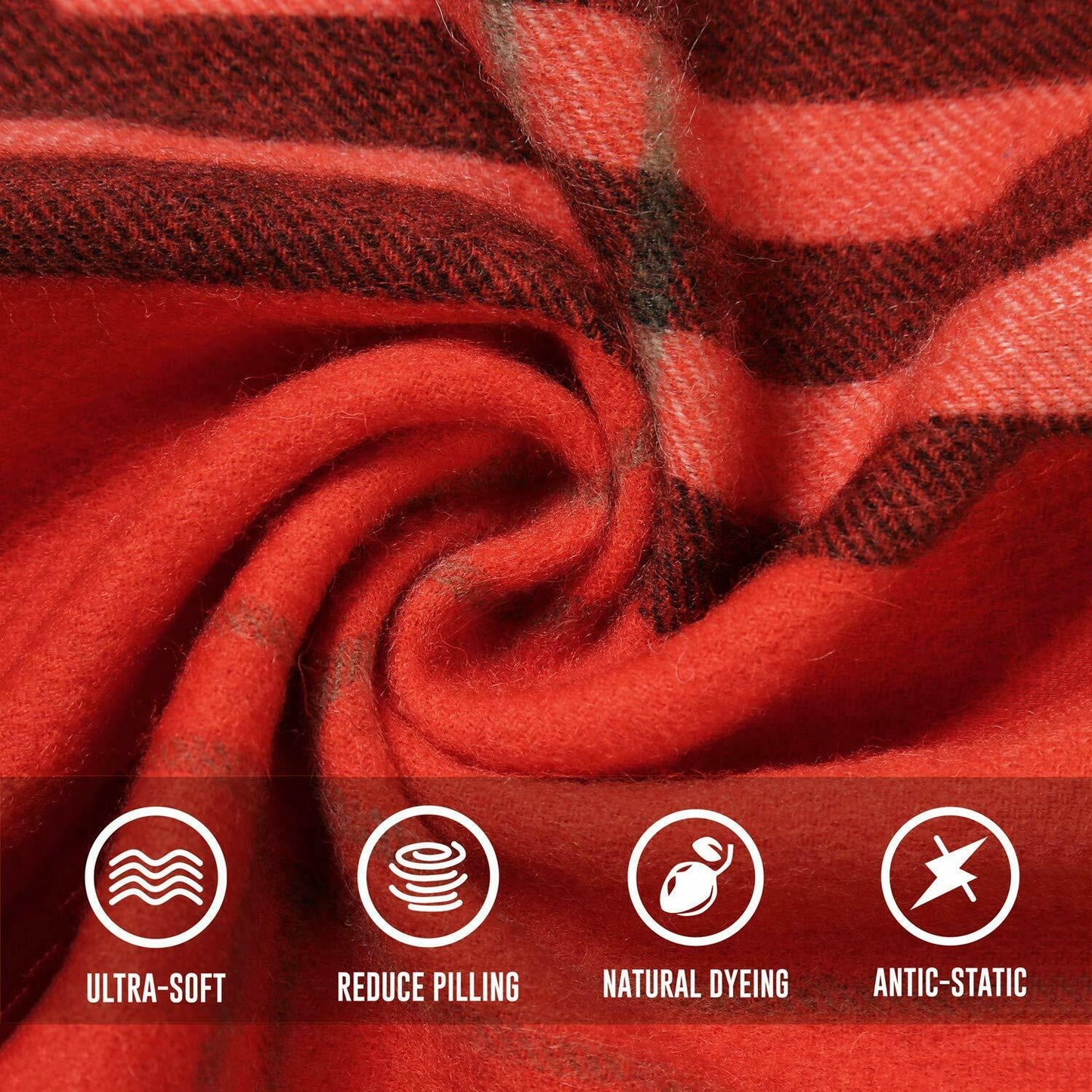 i+k Premium Schal Tuch 100% Wolle (Merino) Unisex 30x180cm in Geschenkbox A-22 - AbisZHandel