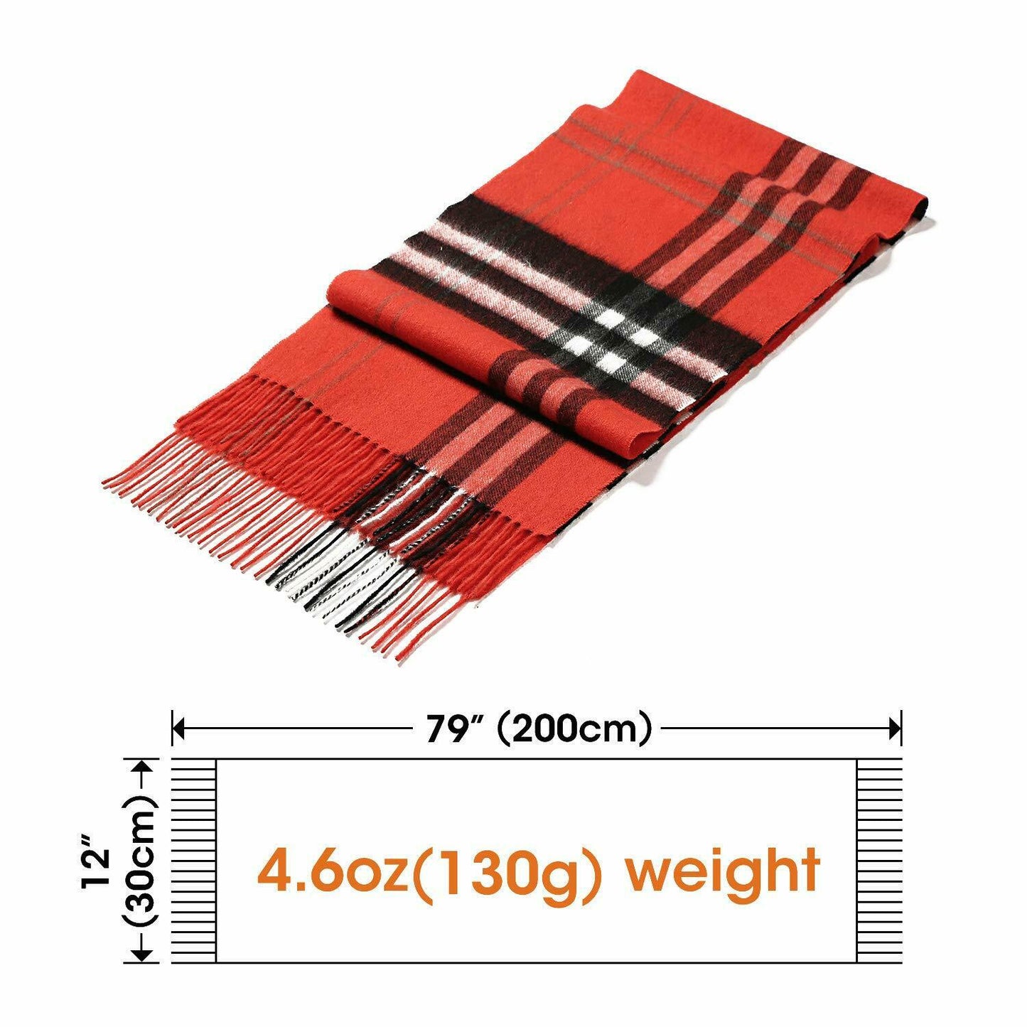 i+k Premium Schal Tuch 100% Wolle (Merino) Unisex 30x180cm in Geschenkbox A-22 - AbisZHandel