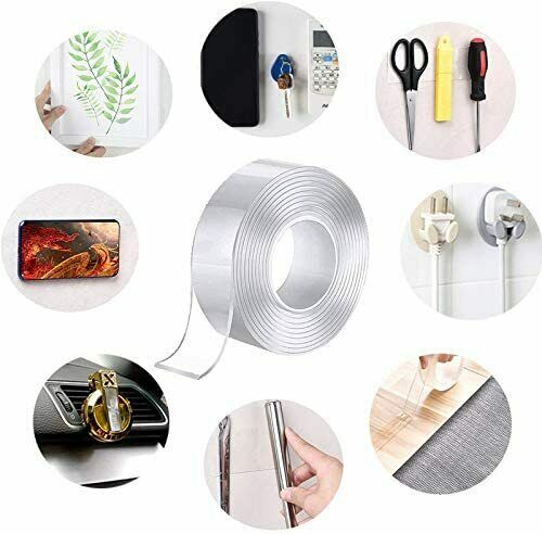 Doppelseitiges Nano Tape Klebeband Transparent Ultra Stark spurlos ablösbar - AbisZHandel