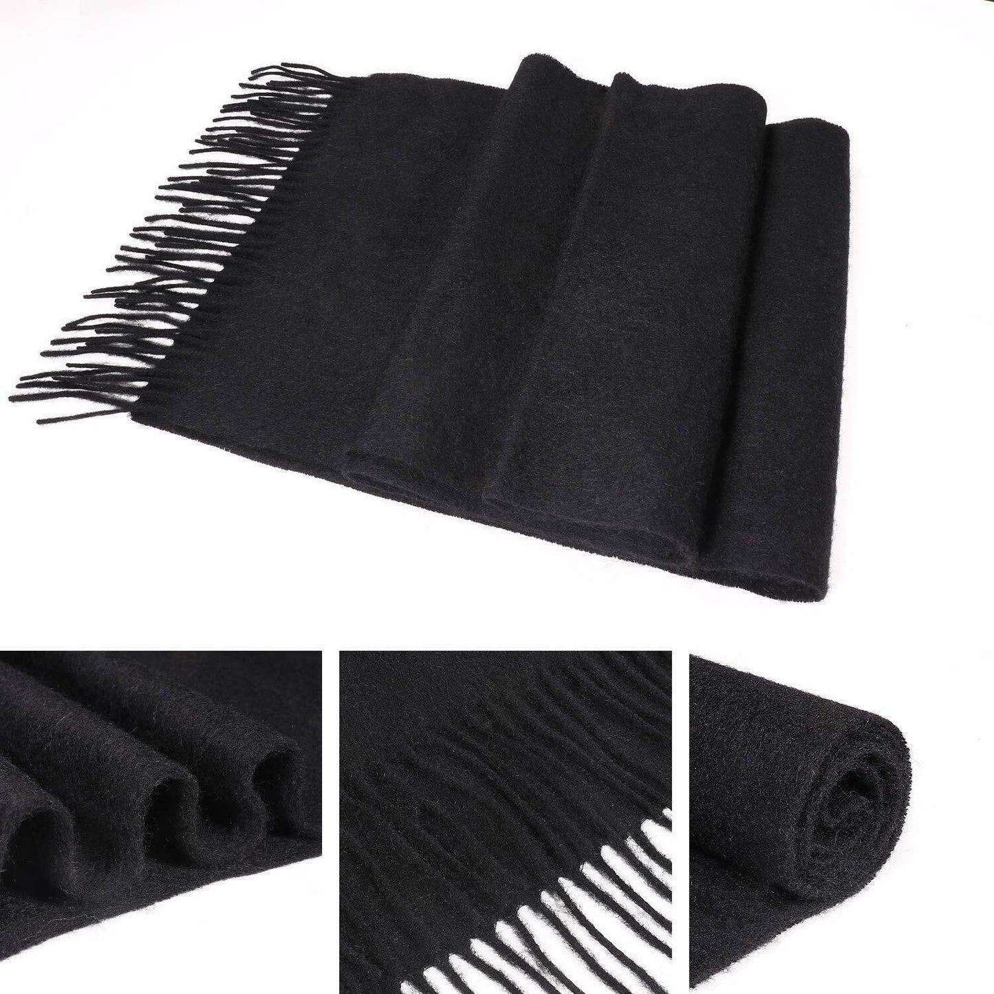 i+k Premium Schal Tuch 100% Wolle (Merino) Unisex 30x180cm in Geschenkbox A-2 - AbisZHandel