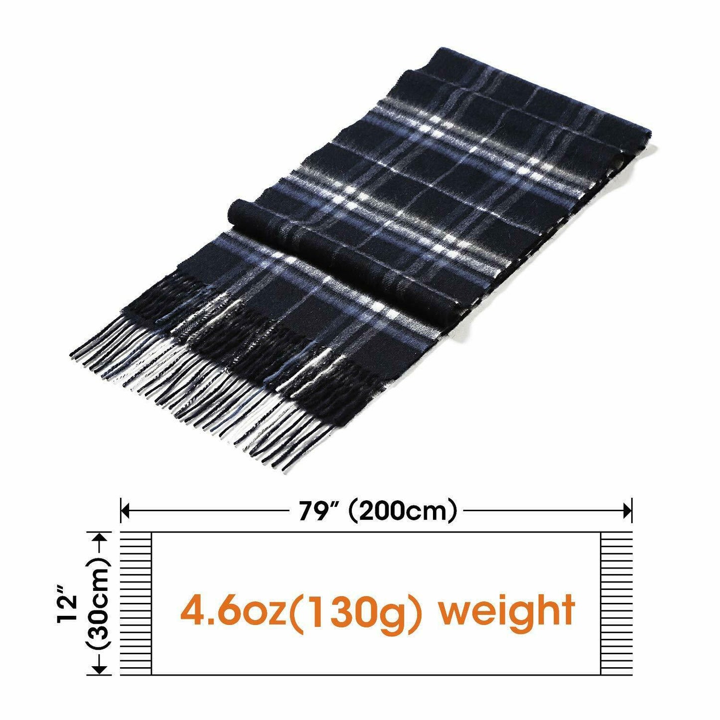 i+k Premium Schal Tuch 100% Wolle (Merino) Unisex 30x180cm in Geschenkbox A-20 - AbisZHandel
