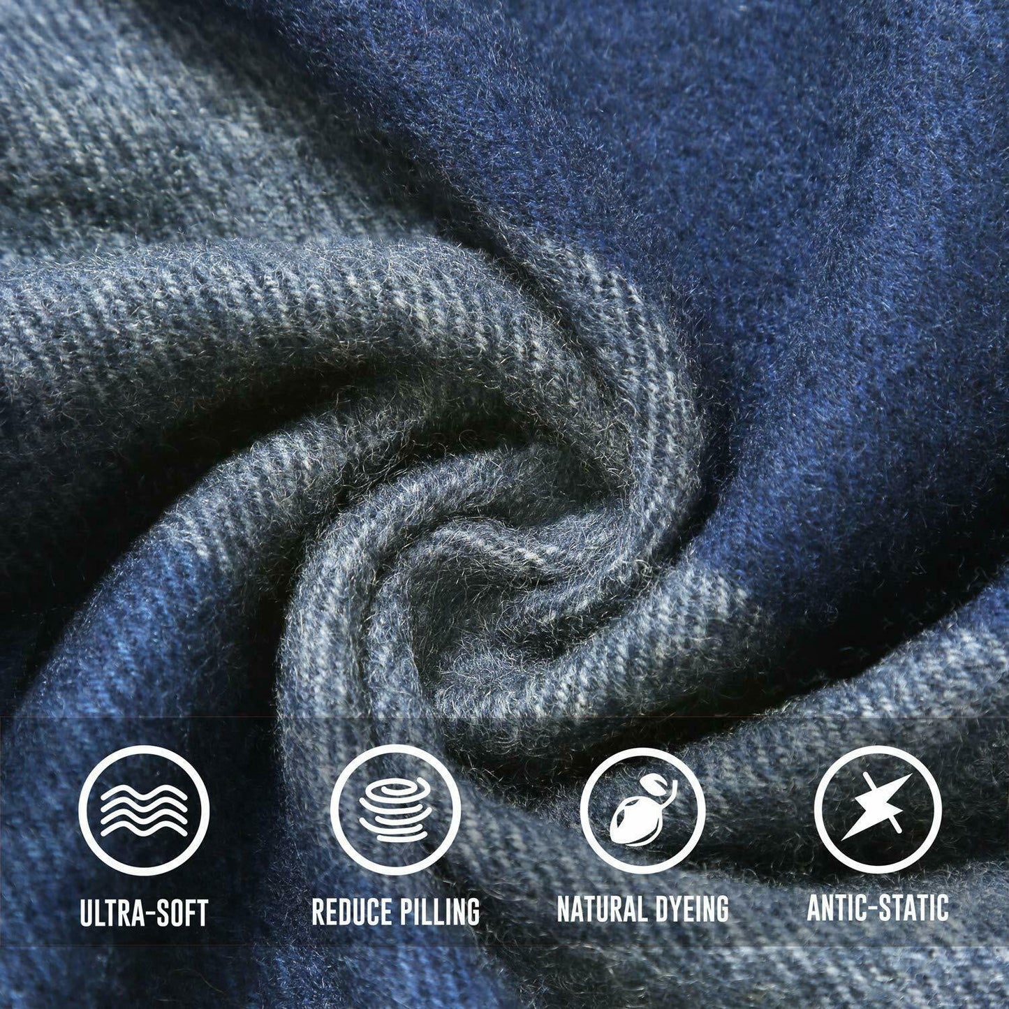 i+k Premium Schal Tuch 100% Wolle (Merino) Unisex 30x180cm in Geschenkbox A-12 - AbisZHandel