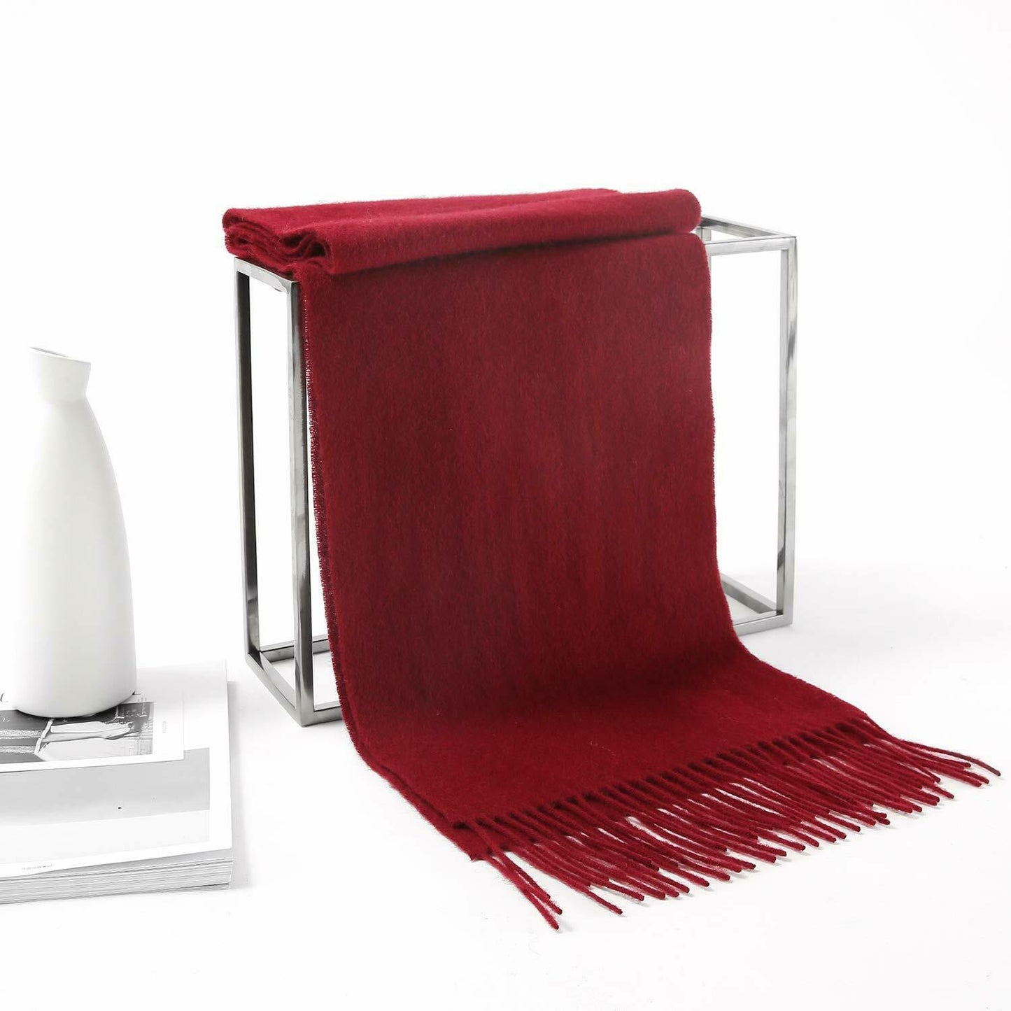 i+k Premium Schal Tuch 100% Wolle (Merino) Unisex 30x180cm in Geschenkbox A-03 - AbisZHandel