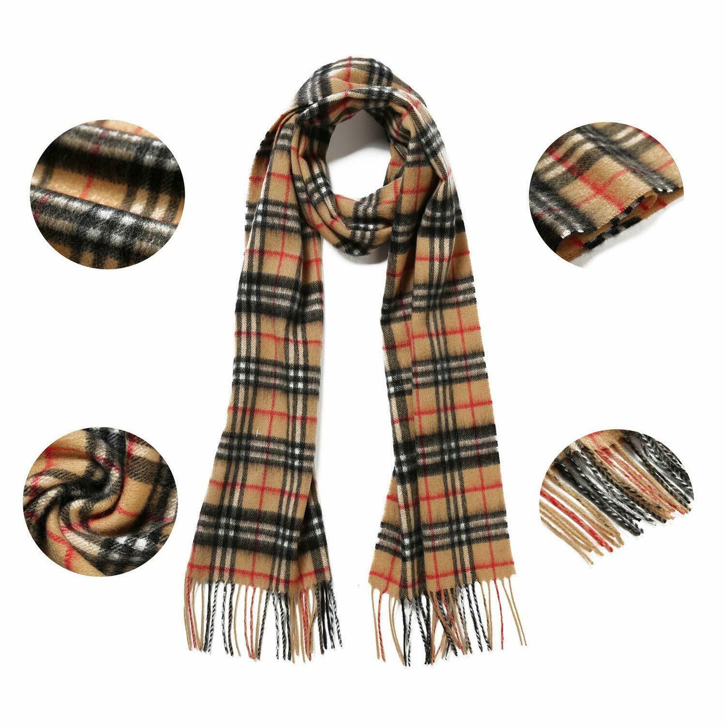 i+k Premium Schal Tuch 100% Wolle (Merino) Unisex 30x180cm in Geschenkbox A-18 - AbisZHandel
