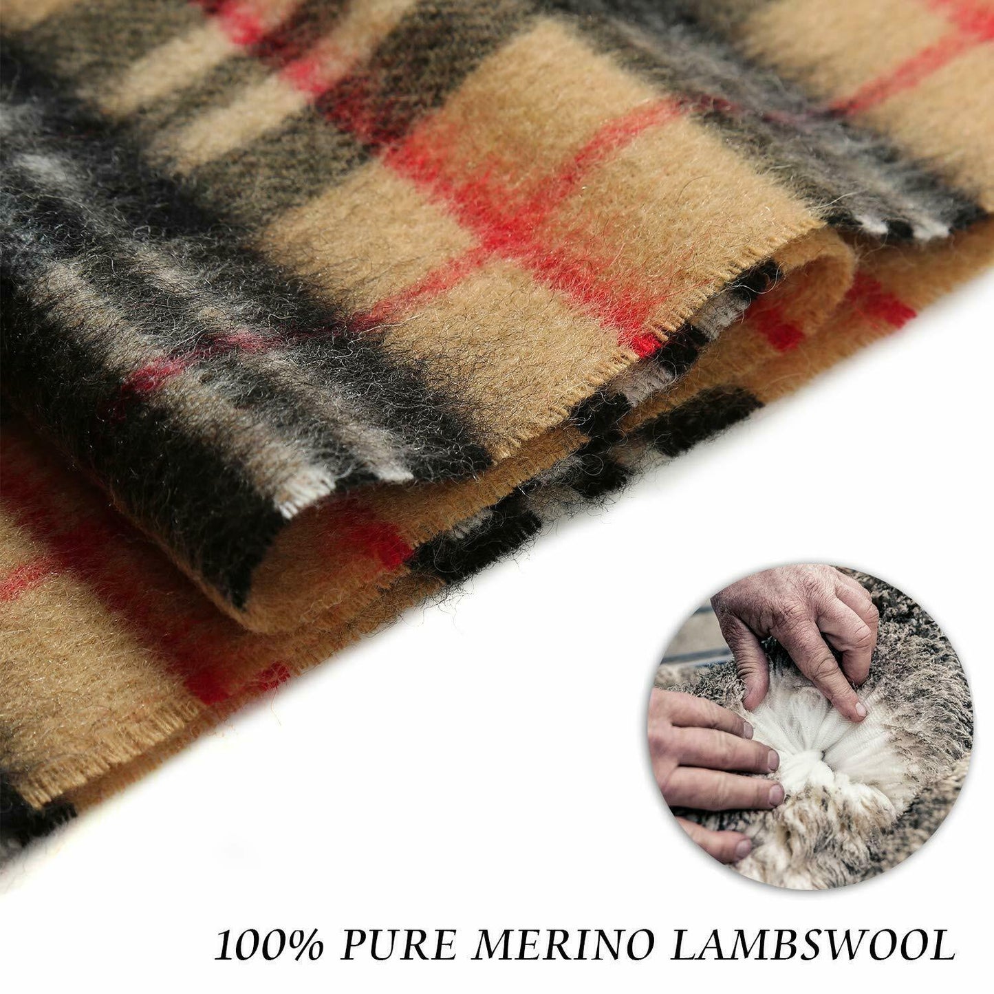 i+k Premium Schal Tuch 100% Wolle (Merino) Unisex 30x180cm in Geschenkbox A-18 - AbisZHandel