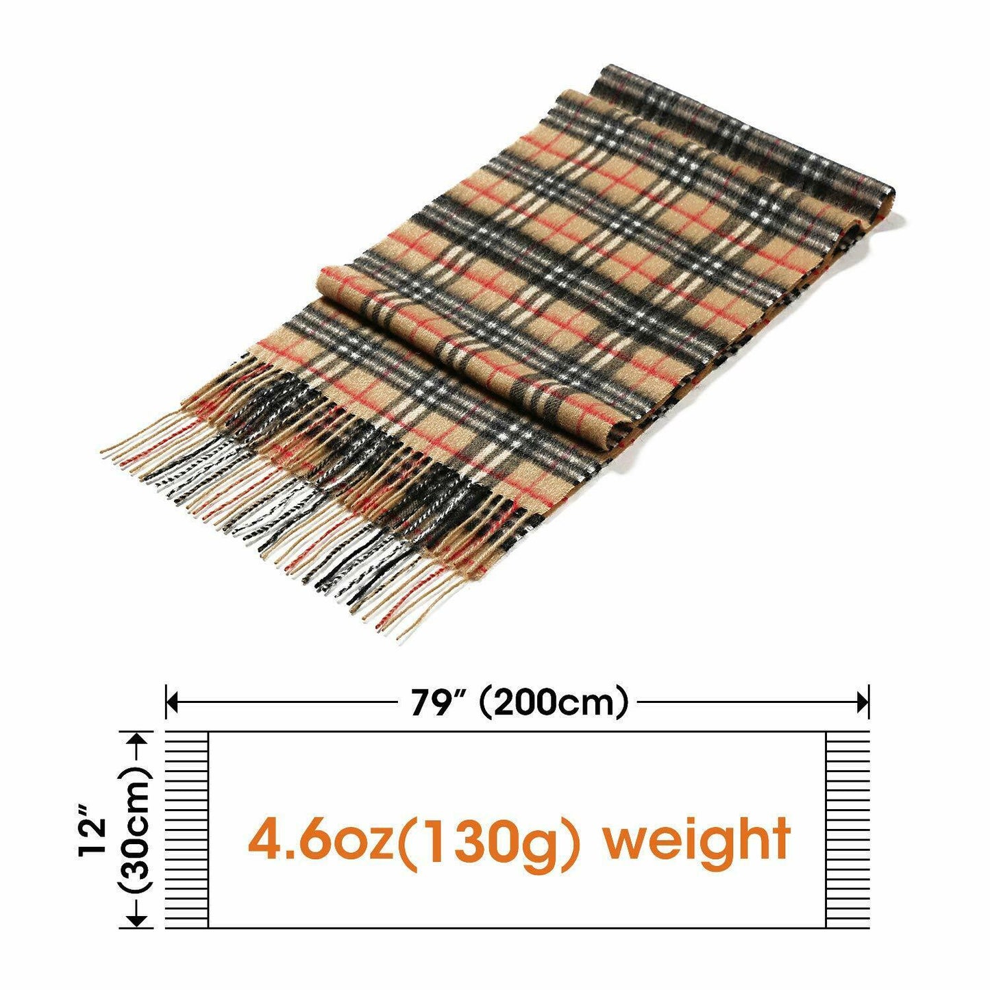 i+k Premium Schal Tuch 100% Wolle (Merino) Unisex 30x180cm in Geschenkbox A-18 - AbisZHandel