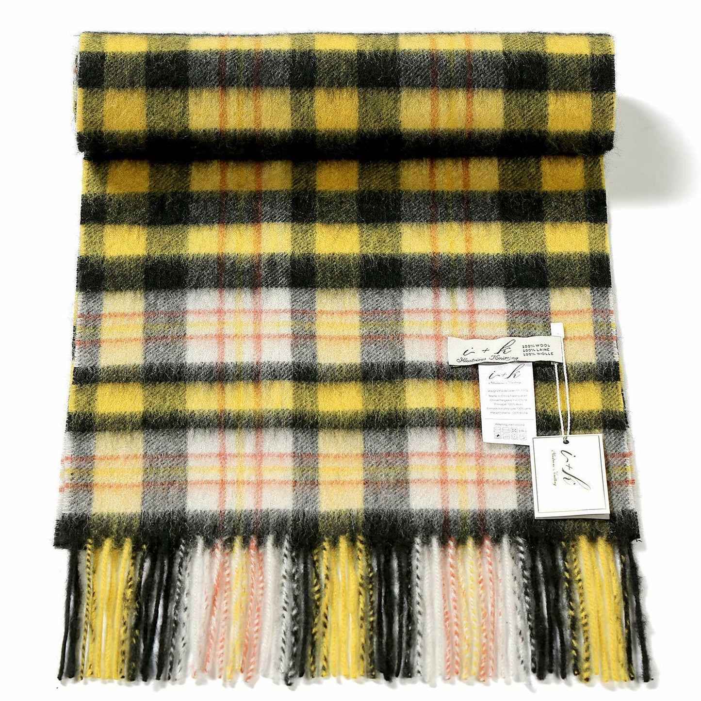 i+k Premium Schal Tuch 100% Wolle (Merino) Unisex 30x180cm in Geschenkbox A-25 - AbisZHandel