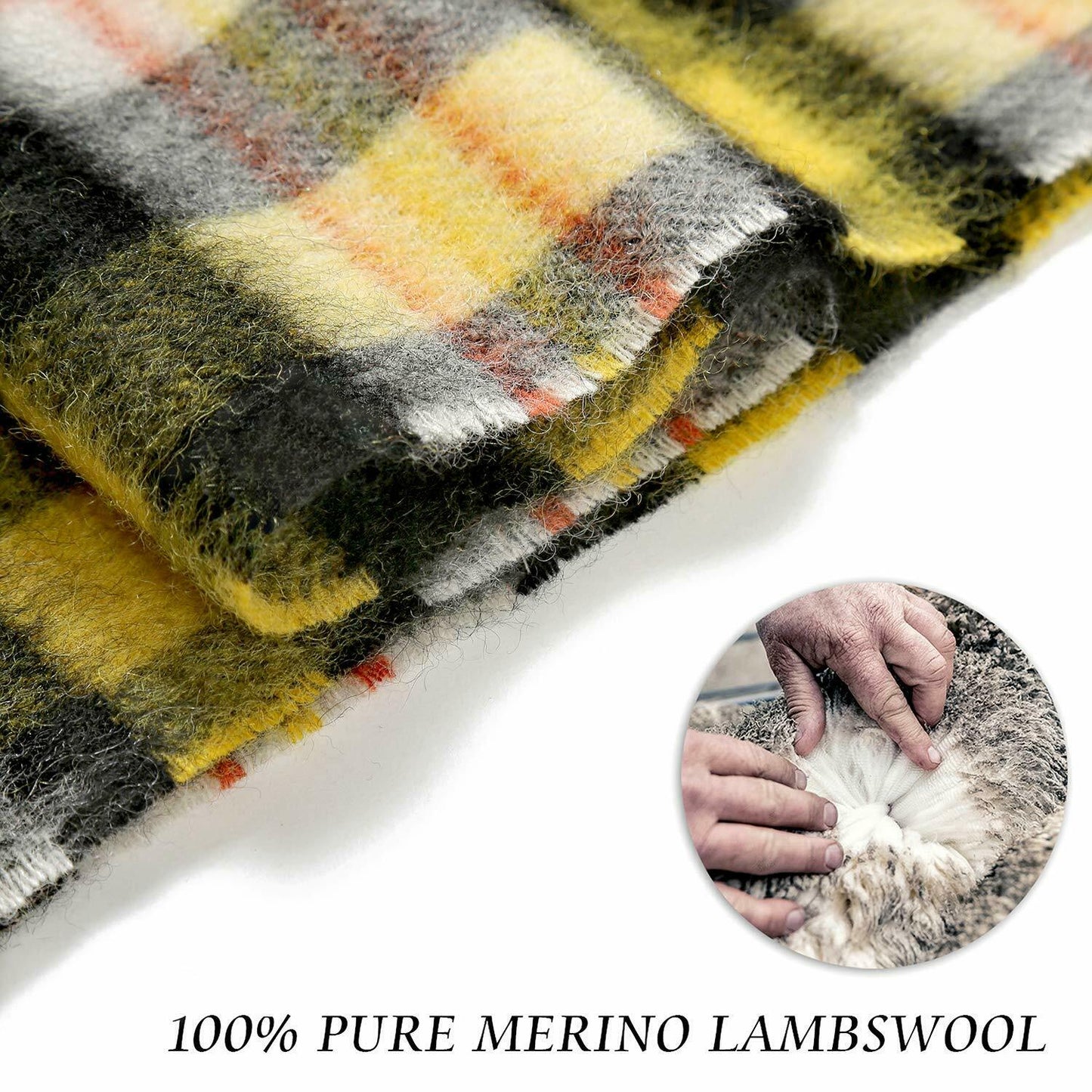 i+k Premium Schal Tuch 100% Wolle (Merino) Unisex 30x180cm in Geschenkbox A-25 - AbisZHandel