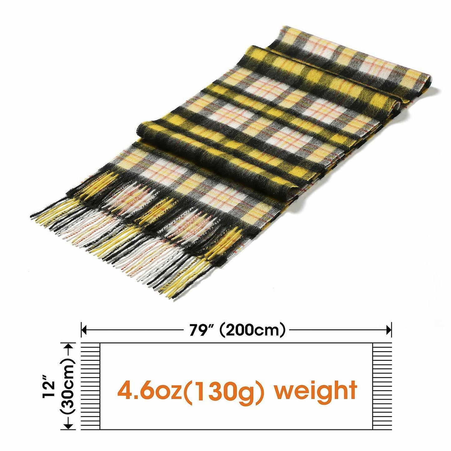i+k Premium Schal Tuch 100% Wolle (Merino) Unisex 30x180cm in Geschenkbox A-25 - AbisZHandel
