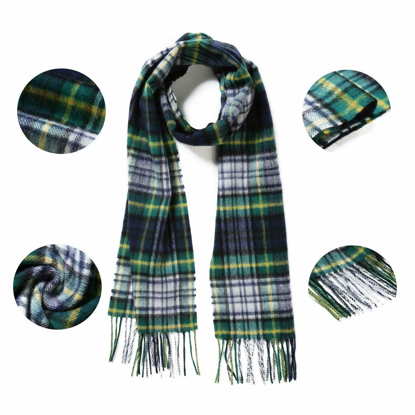 i+k Premium Schal Tuch 100% Wolle (Merino) Unisex 30x180cm in Geschenkbox A-17 - AbisZHandel