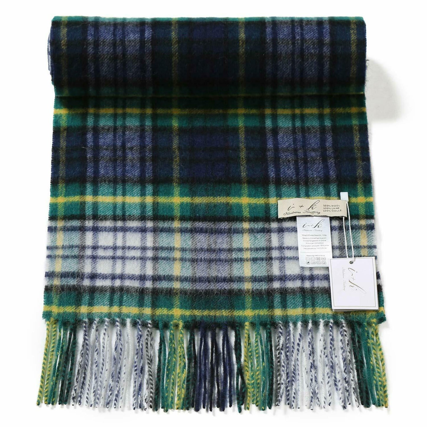 i+k Premium Schal Tuch 100% Wolle (Merino) Unisex 30x180cm in Geschenkbox A-17 - AbisZHandel