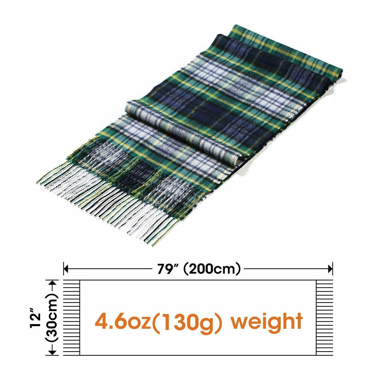 i+k Premium Schal Tuch 100% Wolle (Merino) Unisex 30x180cm in Geschenkbox A-17 - AbisZHandel
