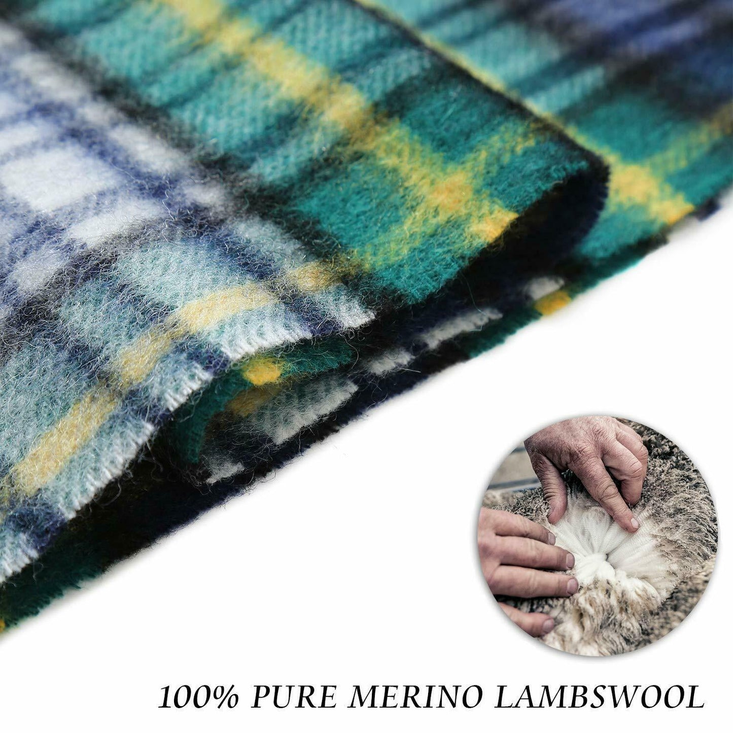 i+k Premium Schal Tuch 100% Wolle (Merino) Unisex 30x180cm in Geschenkbox A-17 - AbisZHandel