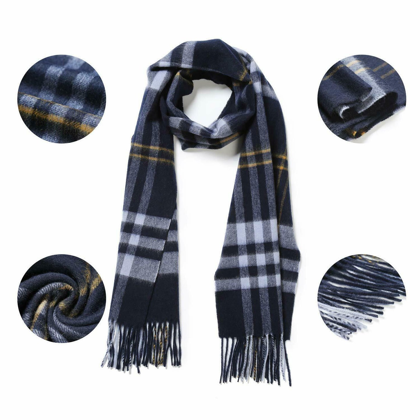 i+k Premium Schal Tuch 100% Wolle (Merino) Unisex 30x180cm in Geschenkbox A-26 - AbisZHandel