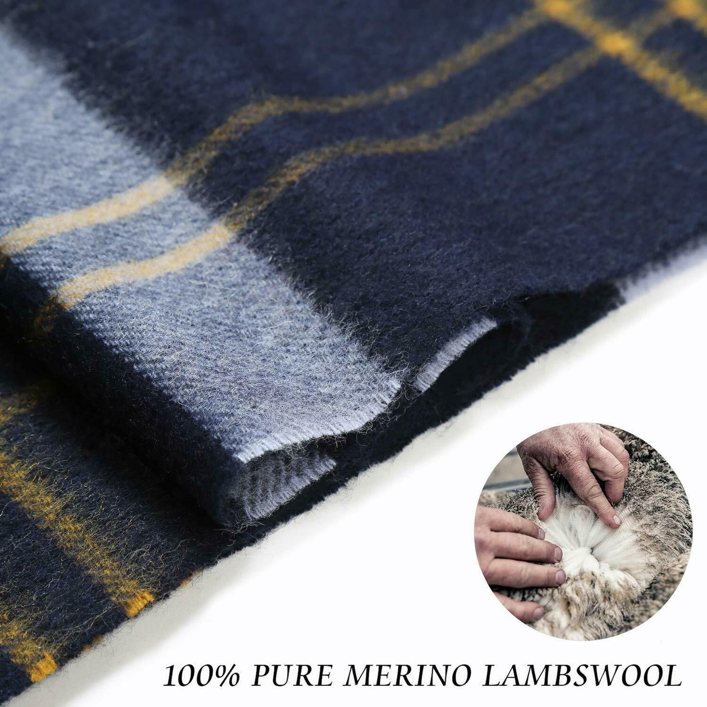 i+k Premium Schal Tuch 100% Wolle (Merino) Unisex 30x180cm in Geschenkbox A-26 - AbisZHandel