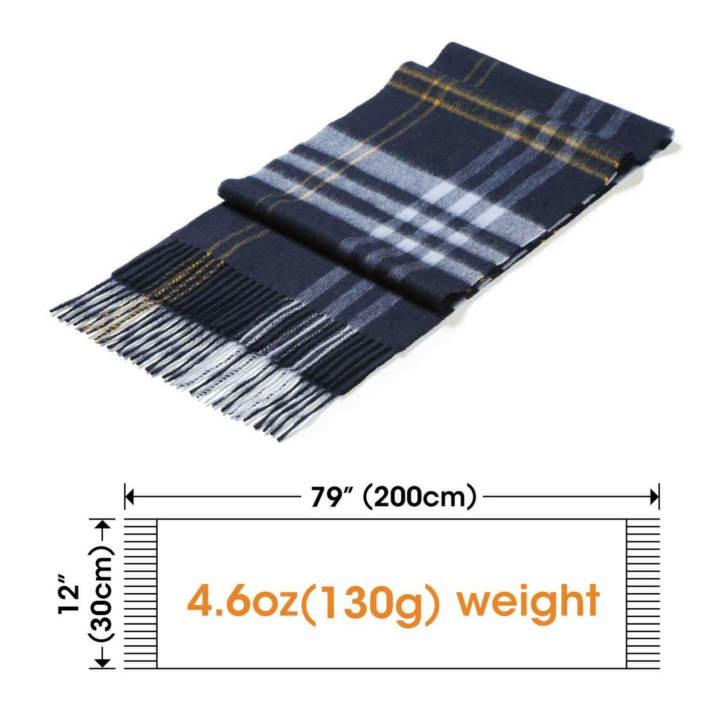 i+k Premium Schal Tuch 100% Wolle (Merino) Unisex 30x180cm in Geschenkbox A-26 - AbisZHandel