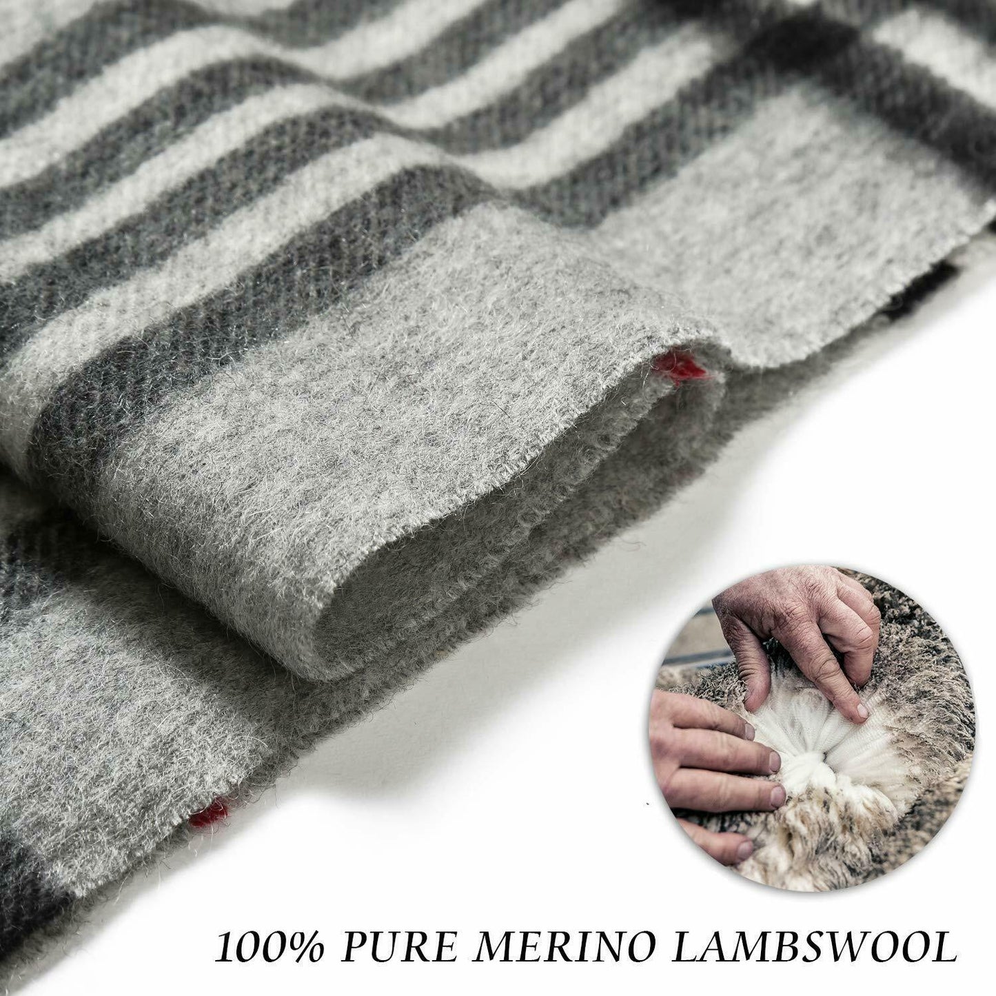 i+k Premium Schal Tuch 100% Wolle (Merino) Unisex 30x180cm in Geschenkbox A-15 - AbisZHandel