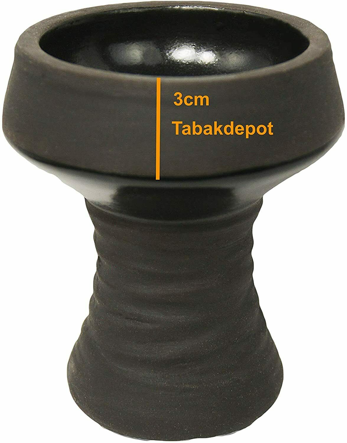 Shisha Steinkopf Shishakopf Wasserpfeife Kopf Wasserpfeifenkopf Schwarz Grau - AbisZHandel