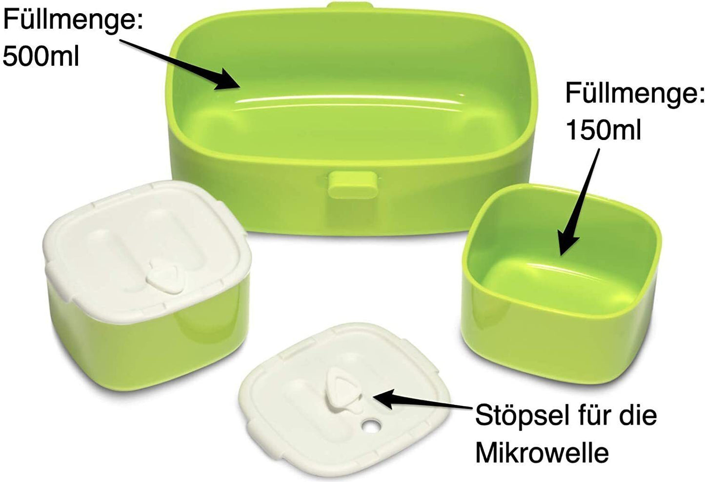 Kinder Lunchbox Brotdose mit Besteck BPA-Frei Top Qualität Unisex Bentobox - AbisZHandel