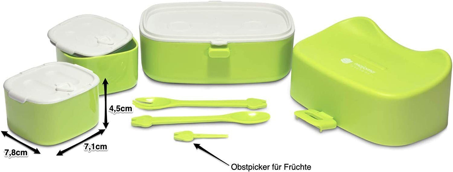 Kinder Lunchbox Brotdose mit Besteck BPA-Frei Top Qualität Unisex Bentobox - AbisZHandel