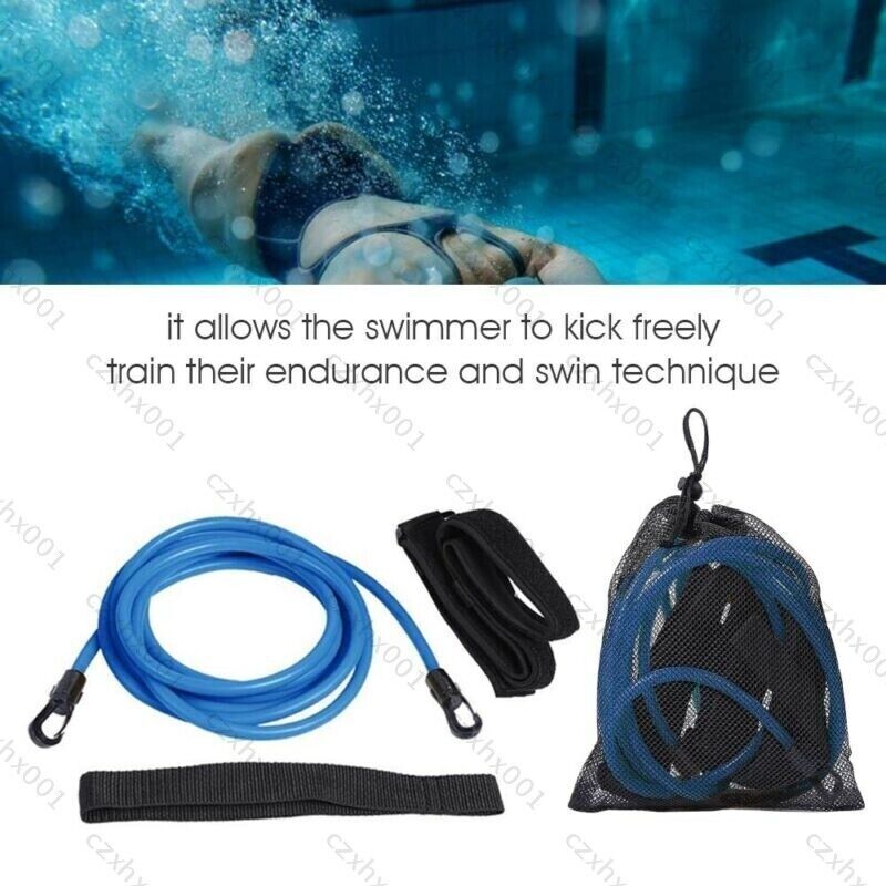 Pool Schwimmgurt Einstellbar Schwimmwiderstand 4M Zugseil Schwimmen Leine Gürtel - AbisZHandel