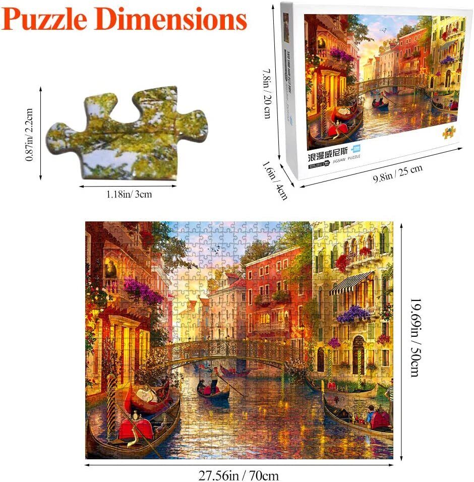 1000 Teile Puzzle Gondeln in Venedig