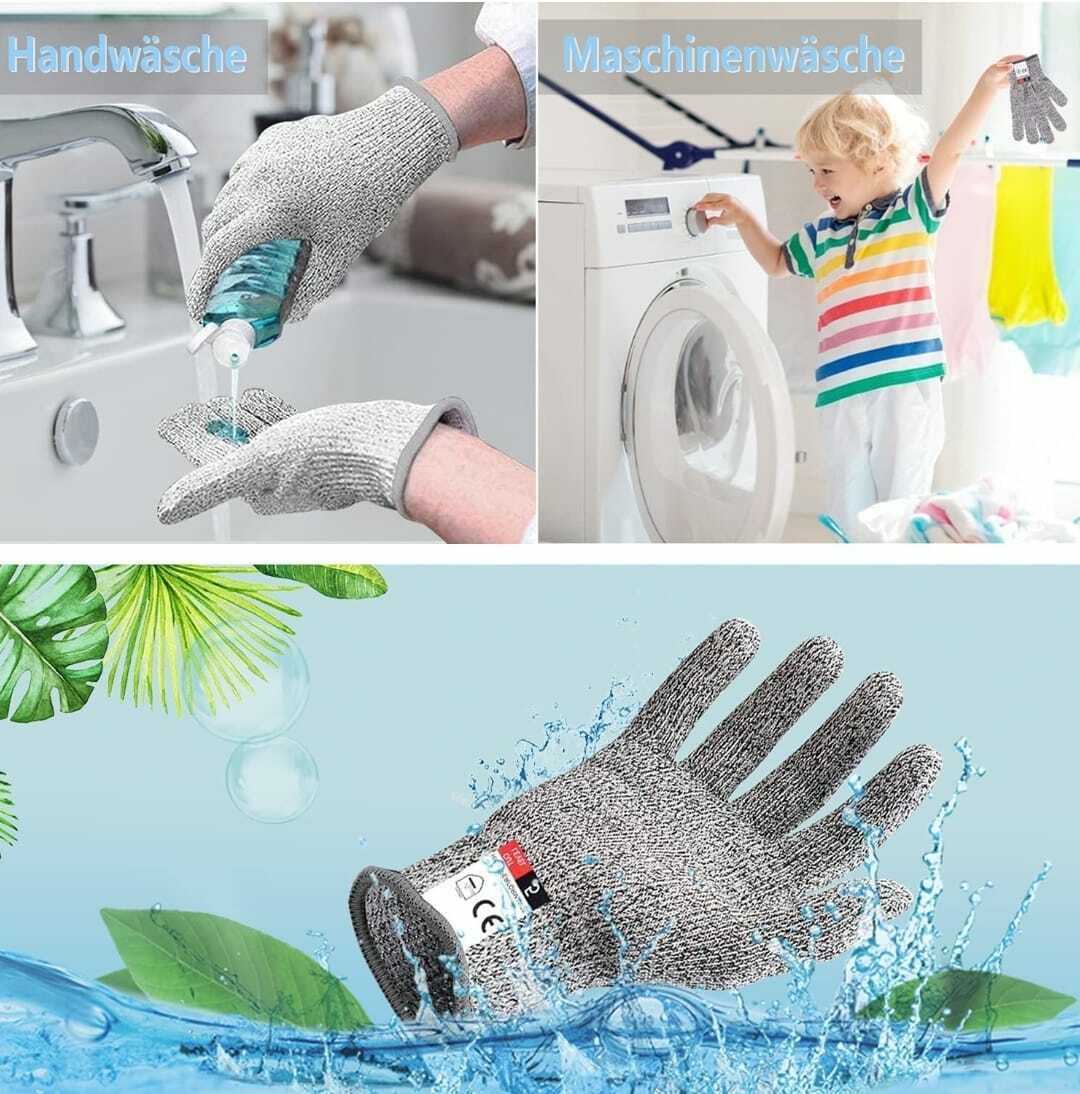 Schnittsichere Handschuhe ab 6 Jahren für Kinder Kochen Level 5 Schutz EN388 - AbisZHandel