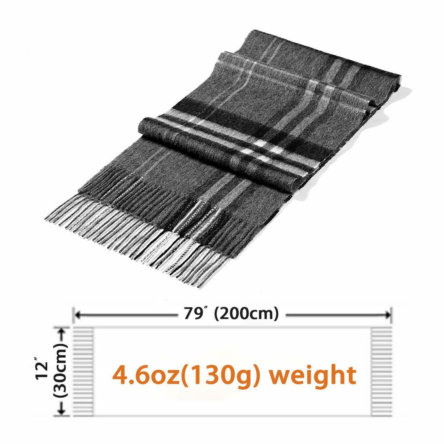 i+k Premium Schal Tuch 100% Wolle (Merino) Unisex 30x180cm in Geschenkbox Neu 21 - AbisZHandel