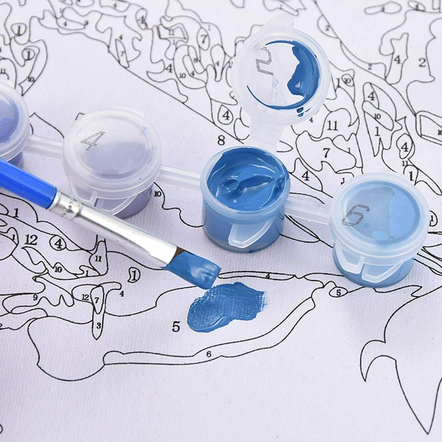 Malen nach Zahlen Ölgemälde auf Leinwandtuch Motiv Fox 50x40 DIY - AbisZHandel