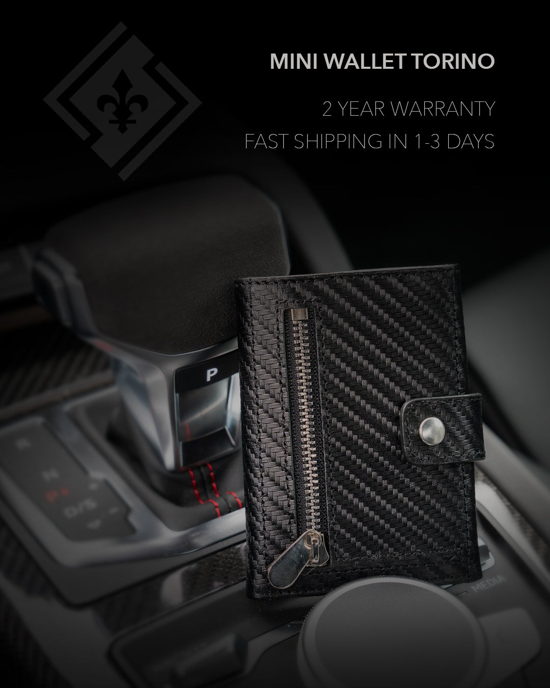 Mini Wallet Torino Carbon