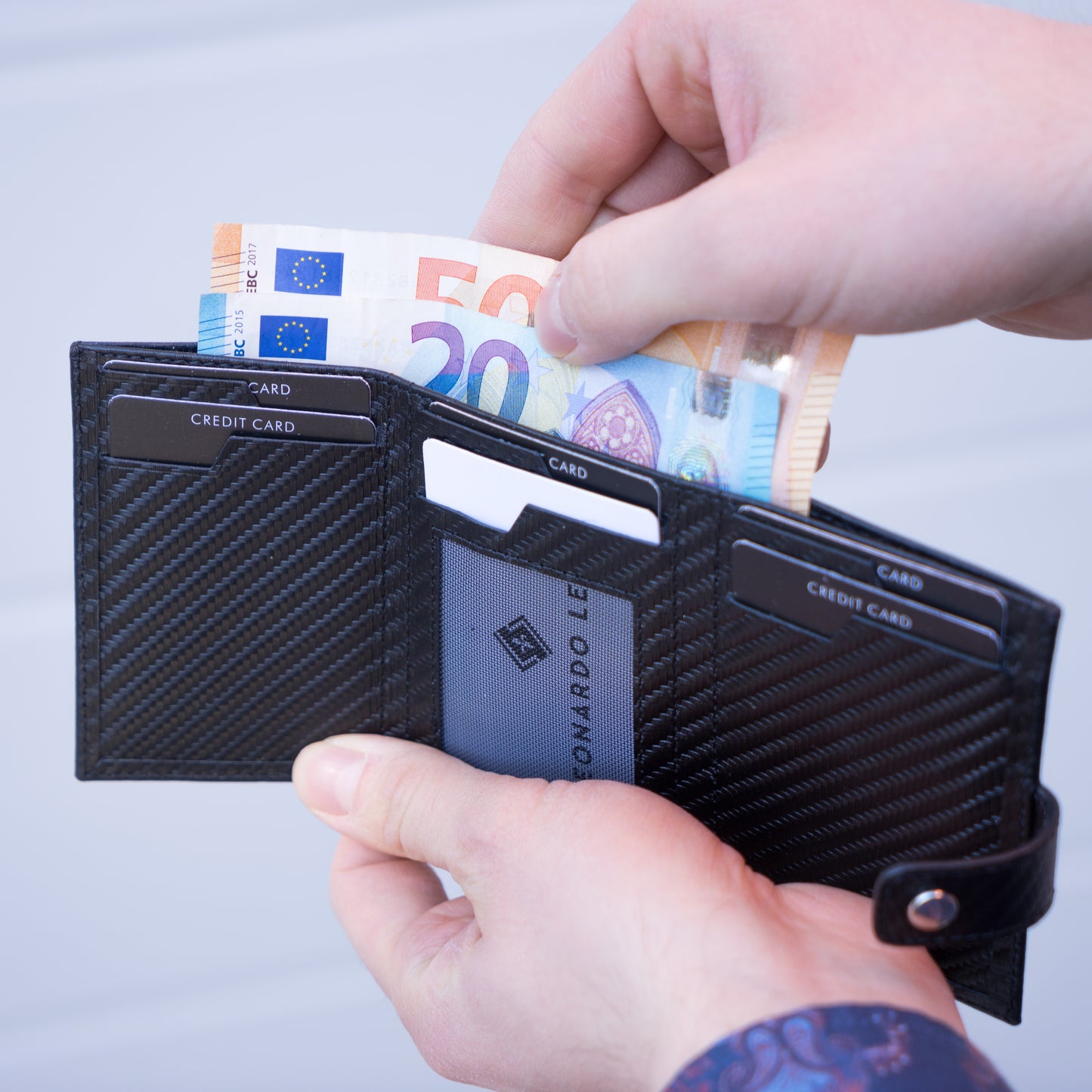 Mini Wallet Torino Carbon