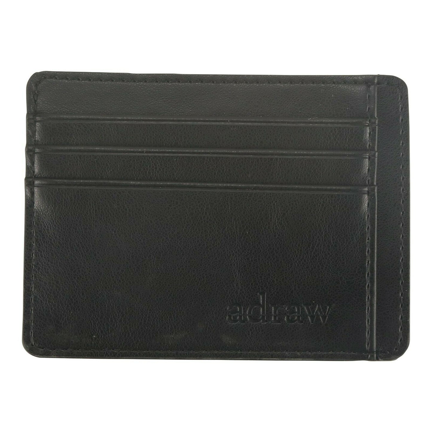 Scheckkartenetui Brieftasche Kreditkartenetui aus echtem Rindsleder RFID Schwarz - AbisZHandel