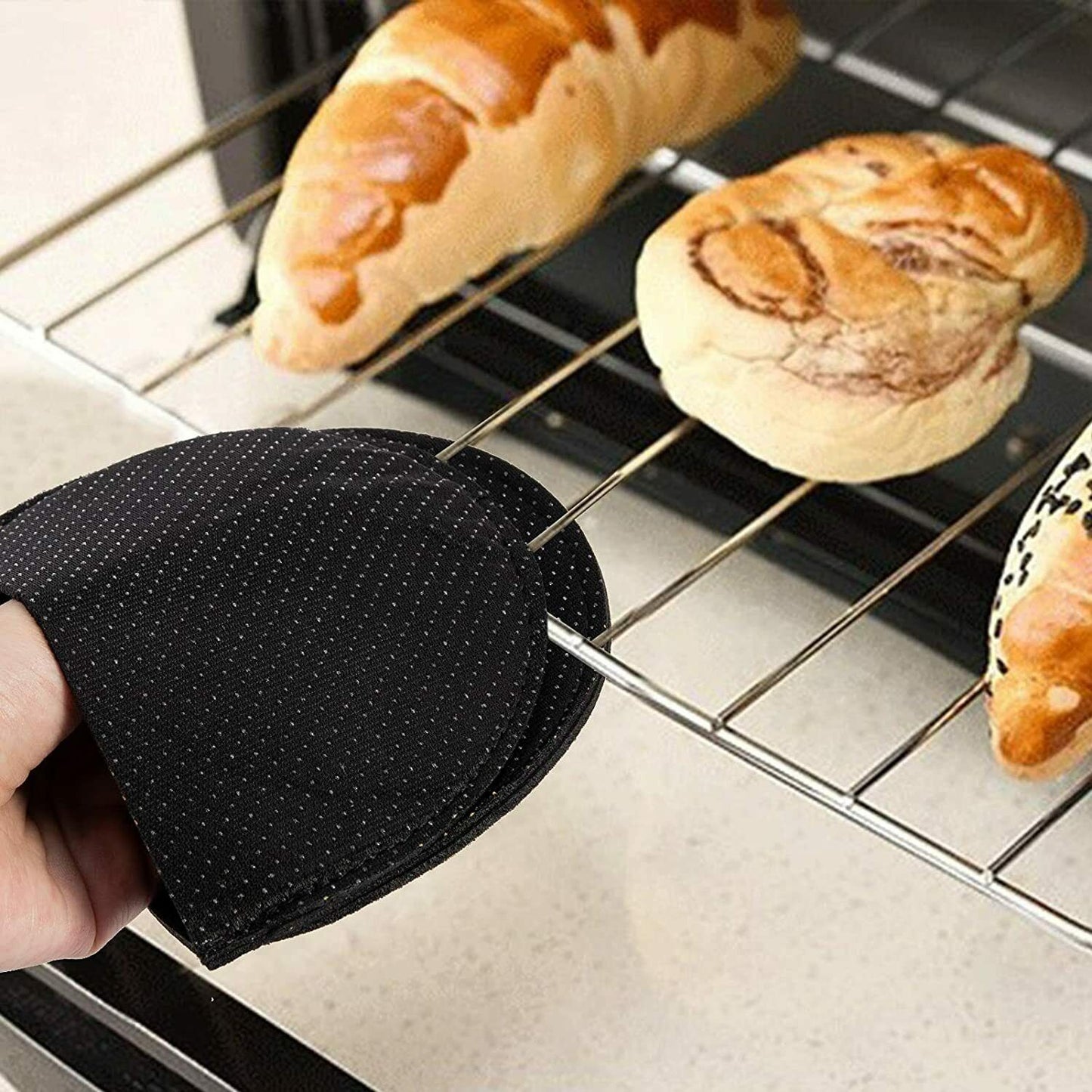 6 tlg. Hausprofi Set - 4er Topfuntersetzer 2er Silikon Topflappen Küche - AbisZHandel