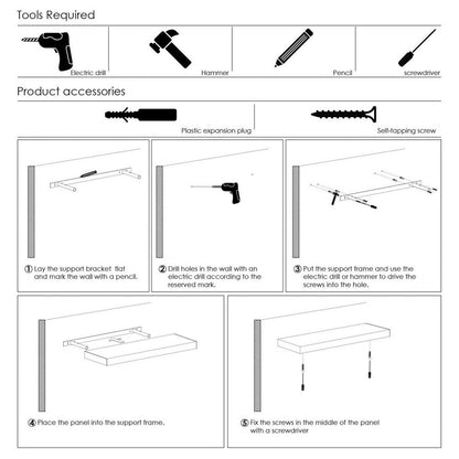 2er Set Wandregal Weiß