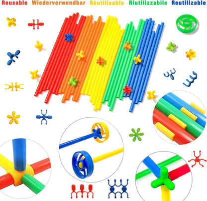 SIENIANLINE Verbinder Bauspielzeug – 480 Teile | Kreatives STEM‑Lernspielzeug ab 3 Jahren
