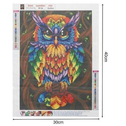 5D Diamond Painting Eule - Malen nach Zahlen Set, 30x40cm, DIY Hobby