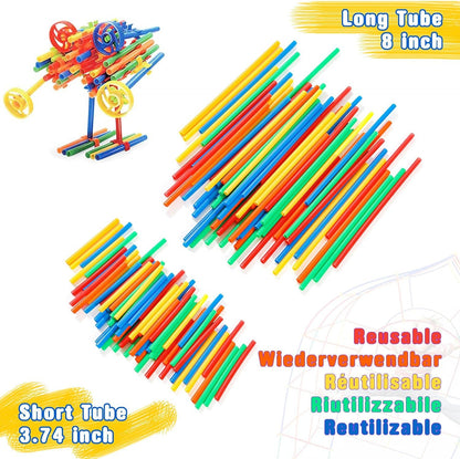 SIENIANLINE Verbinder Bauspielzeug – 480 Teile | Kreatives STEM‑Lernspielzeug ab 3 Jahren