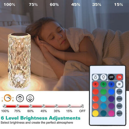 Kristall RGB Touch Lampe: Eleganz für Ihr Zuhause