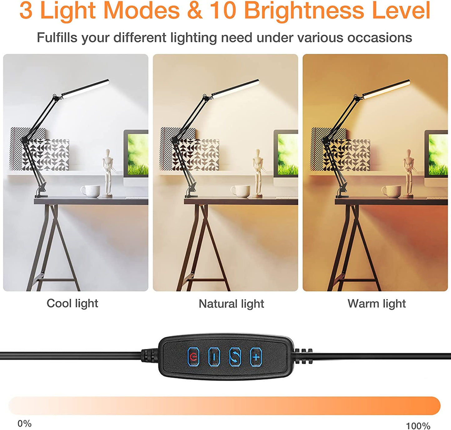 LED Schreibtischlampe Dimmbar (10W)