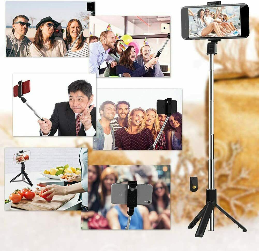 Smartphone Selfie Stick Handy Bluetooth Stativ 3 in1 Tripod Selfie Selfie-Stange - AbisZHandel