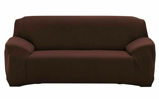 Sofa Spannbezug 2er Sofa Husse Überwurf 85x160cm Bordeaux Baumwolle Stretch Braun - AbisZHandel