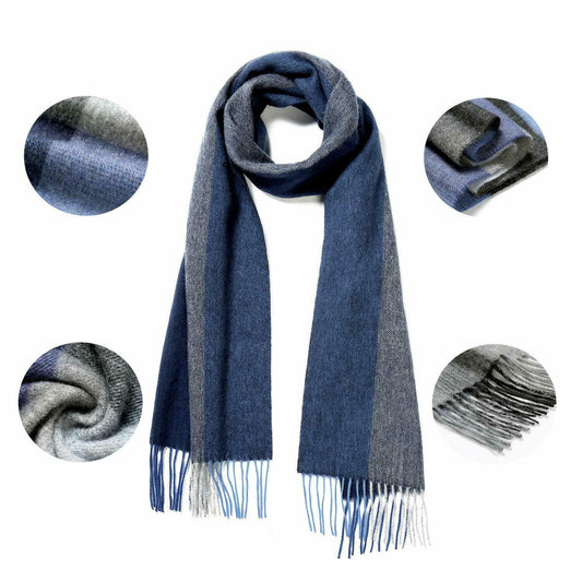 i+k Premium Schal Tuch 100% Wolle (Merino) Unisex 30x180cm in Geschenkbox A-12 - AbisZHandel