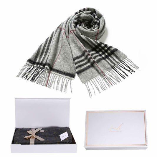 i+k Premium Schal Tuch 100% Wolle (Merino) Unisex 30x180cm in Geschenkbox A-15 - AbisZHandel