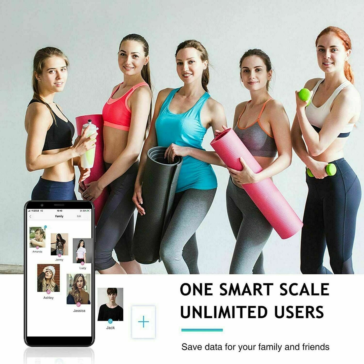 Bluetooth Körperfettwaage ESHOWEE CF398BLE BMI Waage Digital 180KG - AbisZHandel