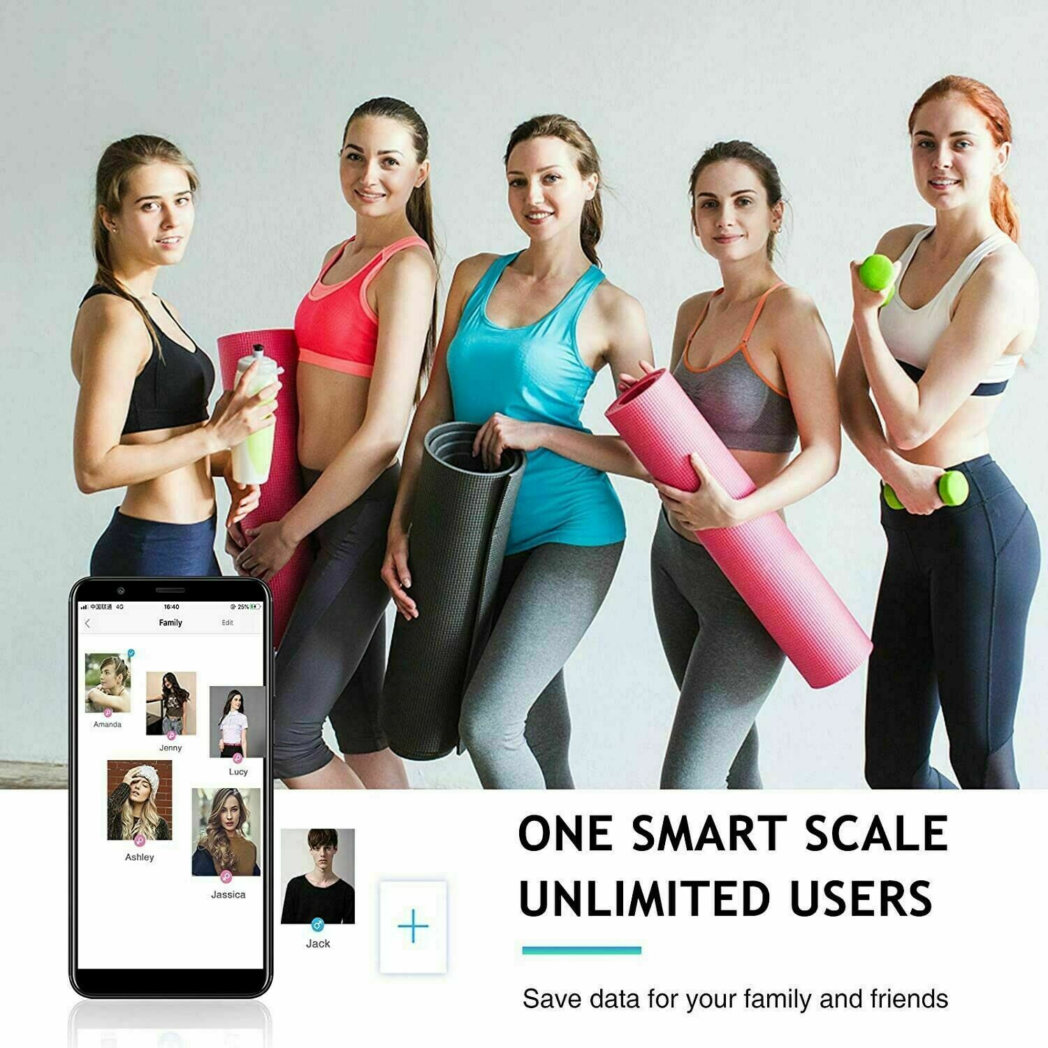 Bluetooth Körperfettwaage ESHOWEE CF398BLE BMI Waage Digital 180KG - AbisZHandel