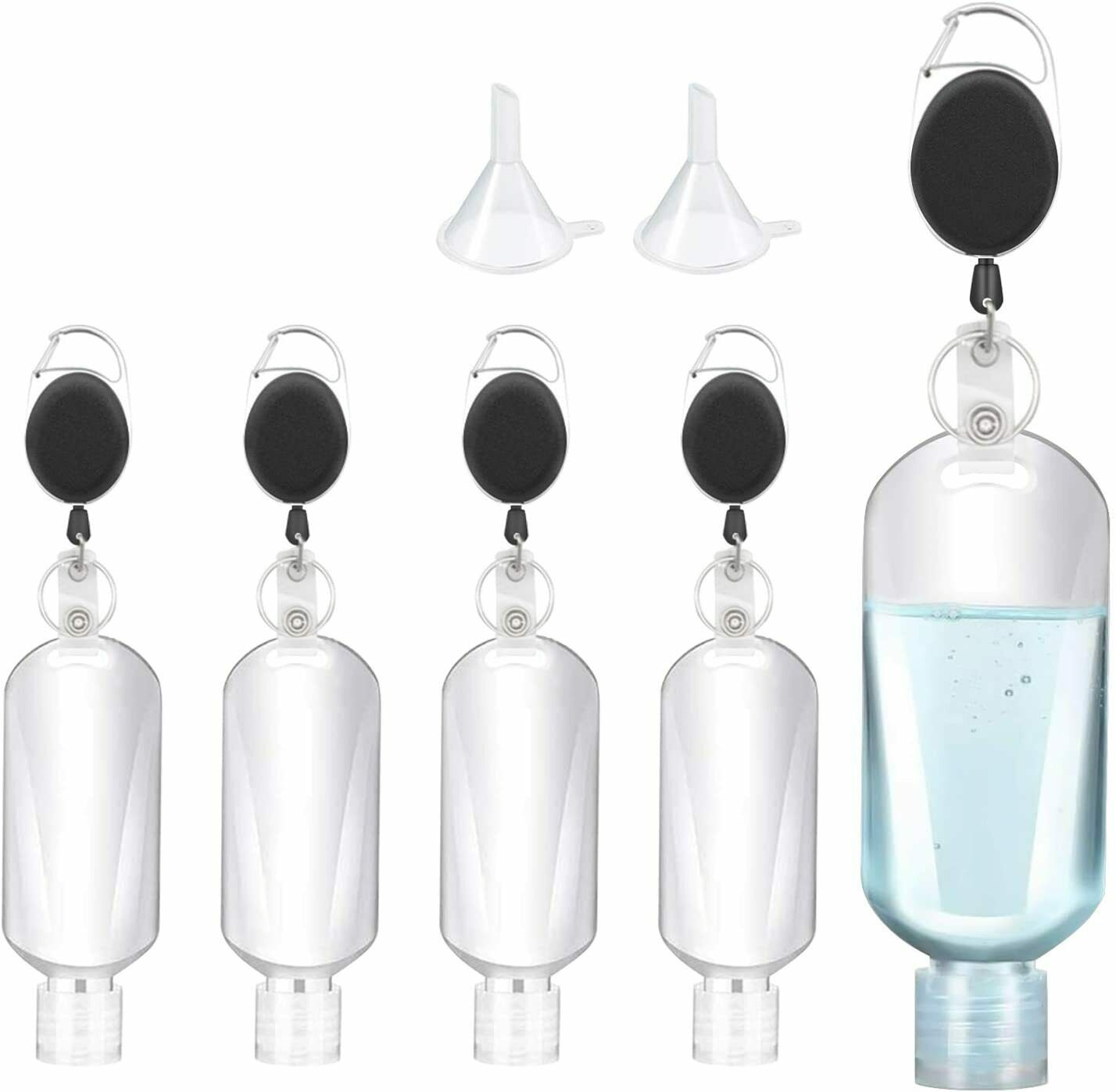 5er Set Reiseflaschen Portable Nachfüllbare Flasche Schlüsselring 50ml Outdoor - AbisZHandel