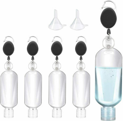 5er Set Reiseflaschen Portable Nachfüllbare Flasche Schlüsselring 50ml Outdoor - AbisZHandel